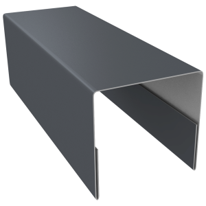 Планка П-образная заборная 20 0,5 Satin с пленкой RAL 7024 мокрый асфальт (2,5м)