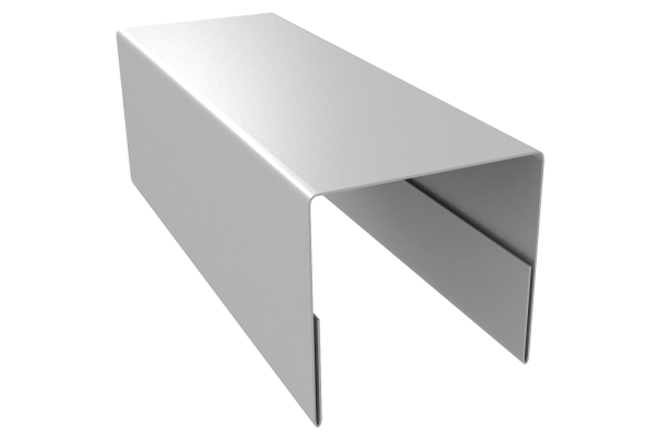 Планка П-образная заборная 20 0,5 Satin с пленкой RAL 9003 сигнальный белый (2м)