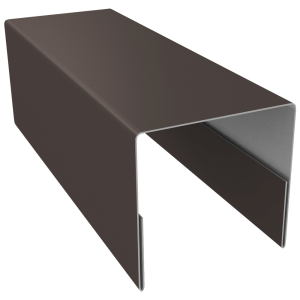 Планка П-образная заборная 20 0,5 Satin с пленкой RR 32 темно-коричневый (2м)