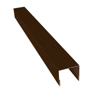 Планка П-образная заборная 24 0,45 Print Elite Choco Wood TwinColor (2м)