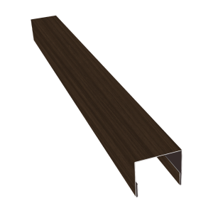Планка П-образная заборная 24 0,45 Print Elite Coffee Wood TwinColor (2м)