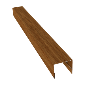 Планка П-образная заборная 24 0,45 Print Elite Golden Wood TwinColor (2,5м)