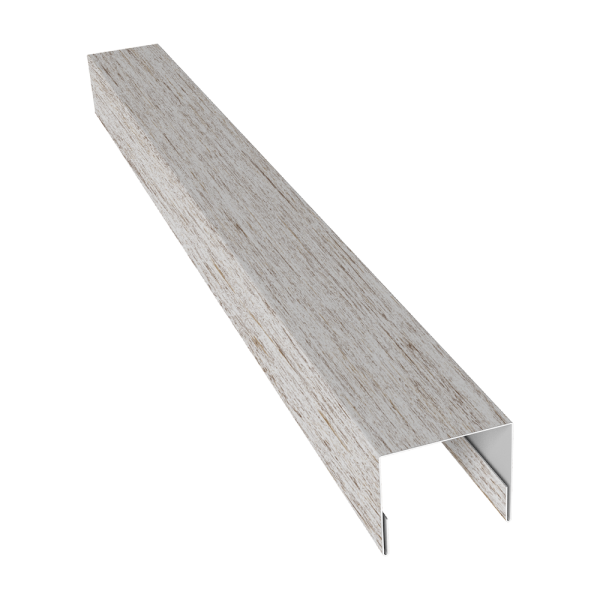 Планка П-образная заборная 24 0,45 Print Elite Snow Wood TwinColor (2м)