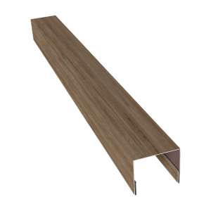 Планка П-образная заборная 24 0,45 Print Elite White Wood TwinColor (2,5м)