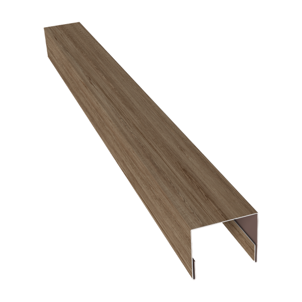Планка П-образная заборная 24 0,45 Print Elite White Wood TwinColor (2,5м)