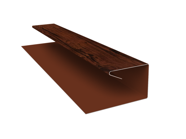 Планка П-образная завершающая сложная (КД) 0,45 Print Elite Cherry Wood TwinColor (3м)