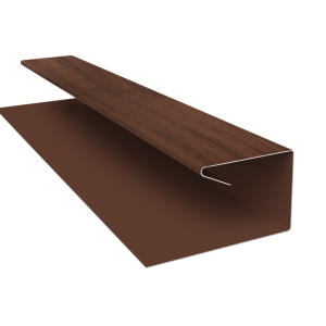 Планка П-образная завершающая сложная (КД) 0,45 Print Elite Choco Wood TwinColor (2м)