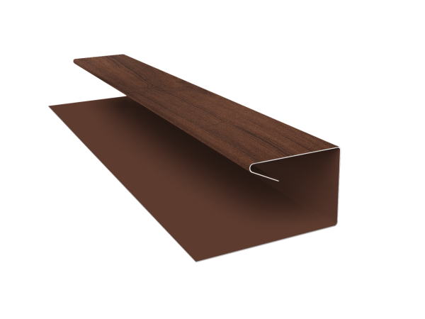 Планка П-образная завершающая сложная (КД) 0,45 Print Elite Choco Wood TwinColor (2м)