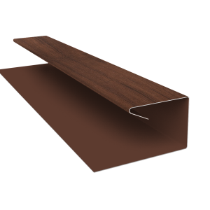 Планка П-образная завершающая сложная (КД) 0,45 Print Elite Choco Wood TwinColor (3м)