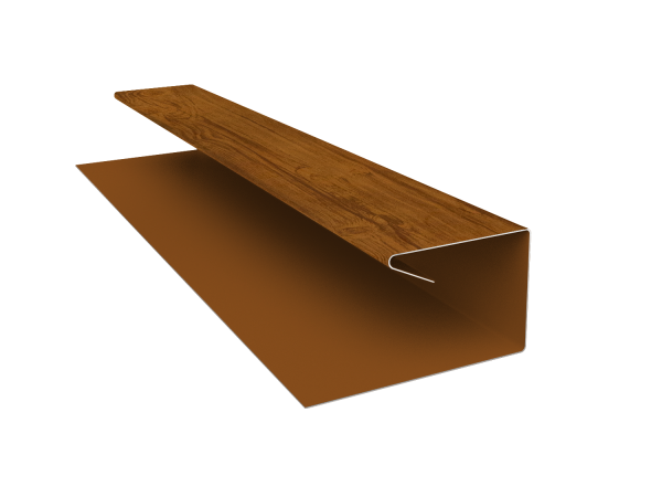 Планка П-образная завершающая сложная (КД) 0,45 Print Elite Golden Wood TwinColor (3м)