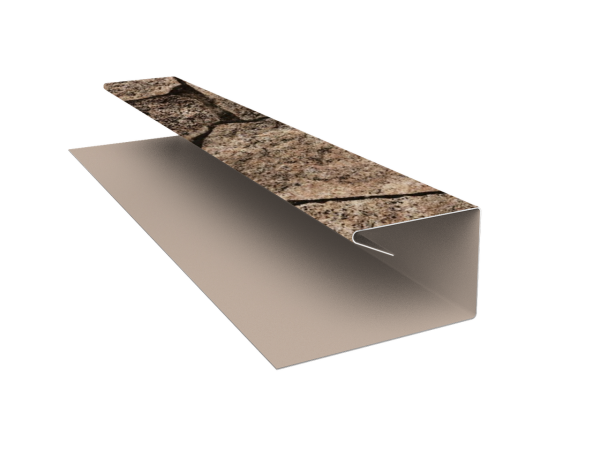 Планка П-образная завершающая сложная (КД) 0,45 Print Elite King Stone TwinColor (2м)