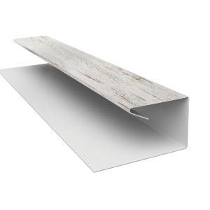 Планка П-образная завершающая сложная (КД) 0,45 Print Elite Snow Wood TwinColor (3м)