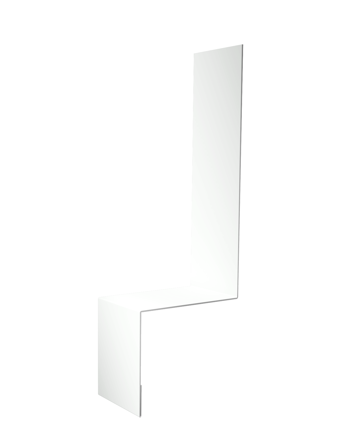 Планка примыкание боковое фальц 0,45 Drap с пленкой RAL 9003 сигнальный белый (2м)