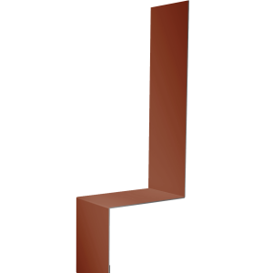 Планка примыкание боковое фальц 0,5 Satin Matt RAL 8004 терракота (2м)
