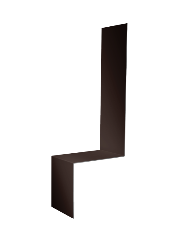 Планка примыкание боковое фальц 0,5 Satin Matt RAL 8017 шоколад (2м)