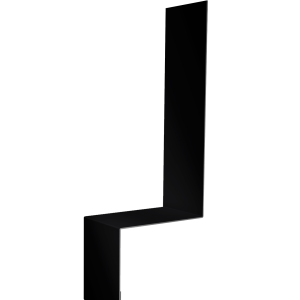 Планка примыкание боковое фальц 0,5 Satin Matt RAL 9005 черный (3м)