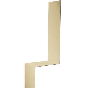 Планка примыкание боковое фальц 0,5 Satin с пленкой RAL 1015 светлая слоновая кость (3м)