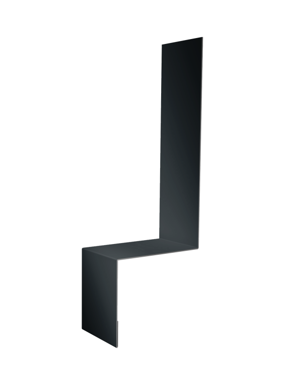 Планка примыкание боковое фальц 0,5 Satin с пленкой RAL 7016 антрацитово-серый (3м)