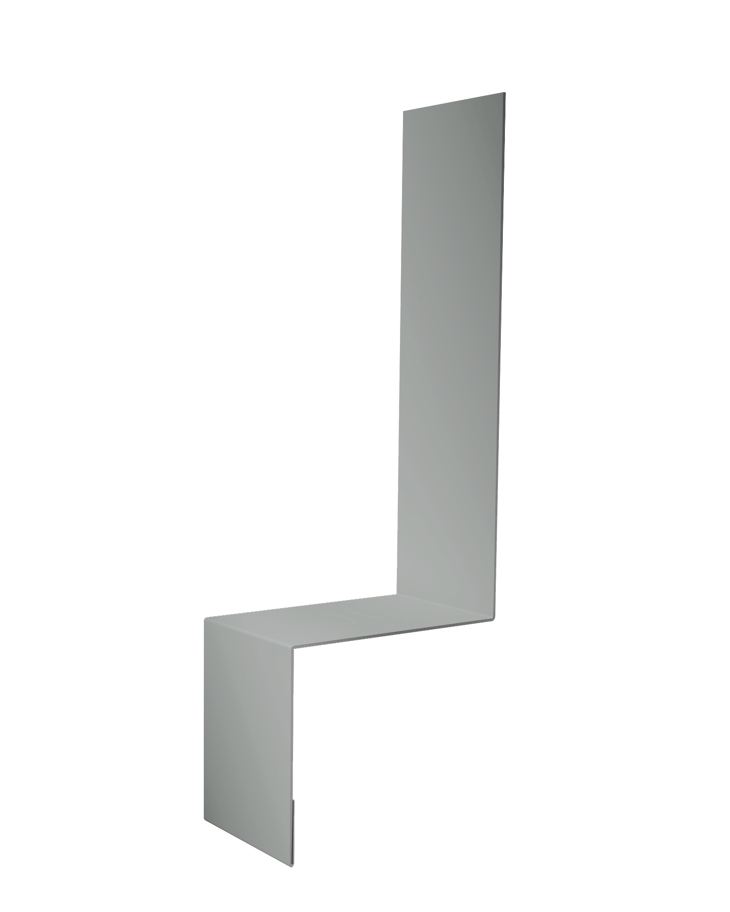 Планка примыкание боковое фальц 0,5 Satin с пленкой RAL 9006 бело-алюминиевый (2м)