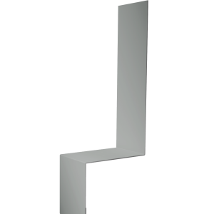 Планка примыкание боковое фальц 0,5 Satin с пленкой RAL 9006 бело-алюминиевый (3м)