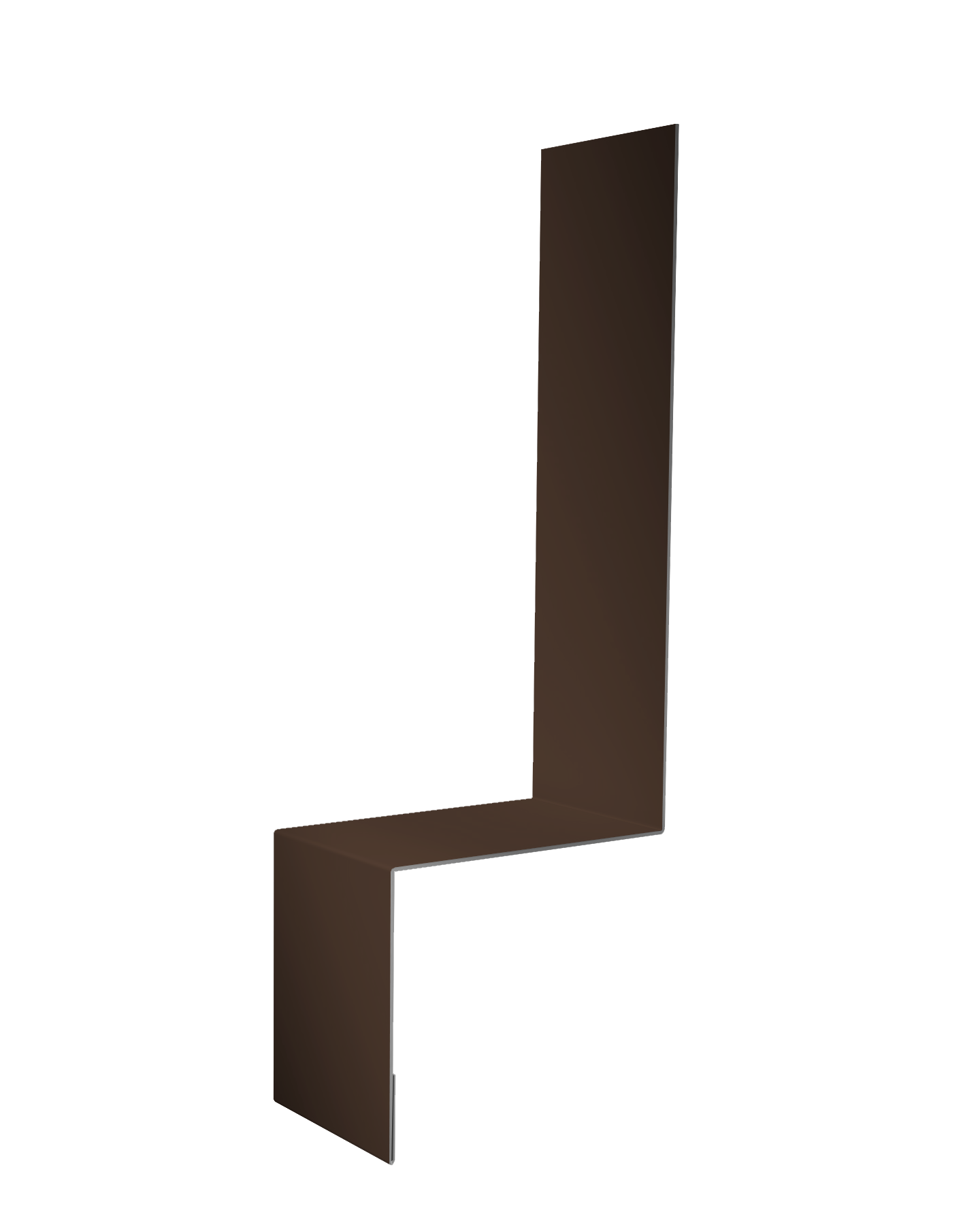 Планка примыкание боковое фальц Grand Line 0,5 GreenCoat Pural BT с пленкой RR 887 шоколадно-коричневый (RAL 8017 шоколад) (2м)