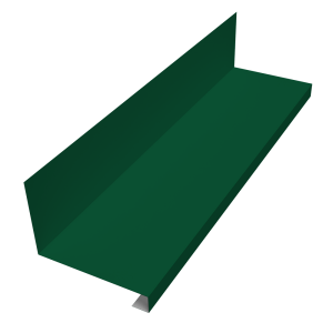 Планка примыкание нижнее к трубе фальц 0,45 Drap RAL 6005 зеленый мох (2м)
