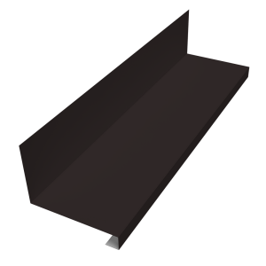 Планка примыкание нижнее к трубе фальц 0,45 Drap ST RAL 9005 черный (2м)