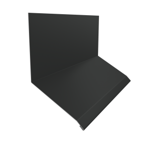 Планка примыкание верхнее к стене фальц 150х130х20 0,5 Satin Matt RAL 7016 антрацитово-серый (2м)