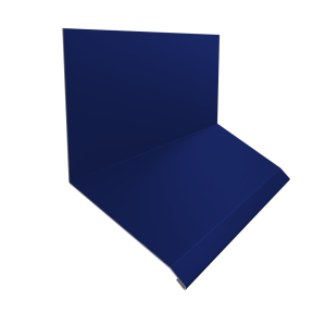 Планка примыкание верхнее к стене фальц Grand Line 150х130х20 0,45 PE с пленкой RAL 5002 ультрамариново-синий (2м)