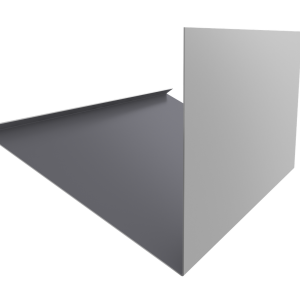 Планка примыкание верхнее к трубе фальц 0,7 PE с пленкой RAL 7004 сигнальный серый (2м)