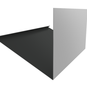 Планка примыкание верхнее к трубе фальц Grand Line 0,5 GreenCoat Pural BT, matt RR2H3 (RAL 7016 антрацитово-серый) (3м)