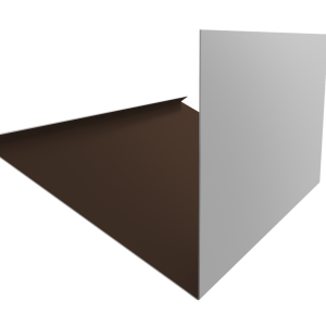 Планка примыкание верхнее к трубе фальц Grand Line 0,5 GreenCoat Pural BT с пленкой RR 887 шоколадно-коричневый (RAL 8017 шоколад) (2м)