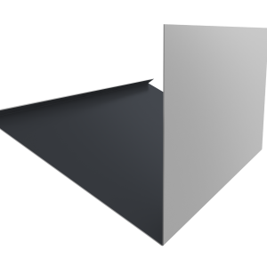 Планка примыкание верхнее к трубе фальц Grand Line 0,5 PurLite Matt RAL 7024 мокрый асфальт (3м)