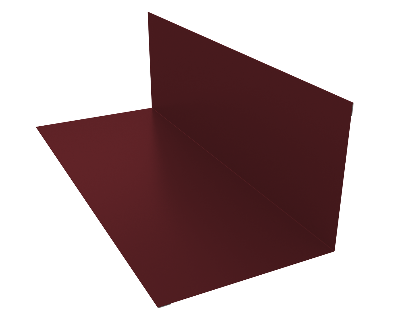 Планка примыкания 130х160мм 0,5 Satin с пленкой RAL 3005 красное вино (3м)