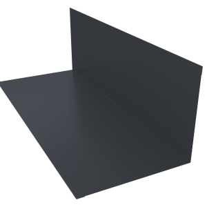 Планка примыкания 130х160мм 0,5 Satin с пленкой RAL 7024 мокрый асфальт (2м)