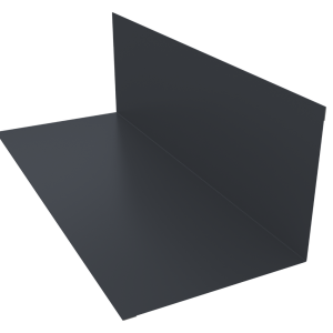 Планка примыкания 130х160мм 0,5 Satin с пленкой RAL 7024 мокрый асфальт (3м)