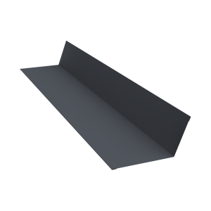 Планка примыкания 90х140 0,5 Satin с пленкой RAL 7024 мокрый асфальт (3м)