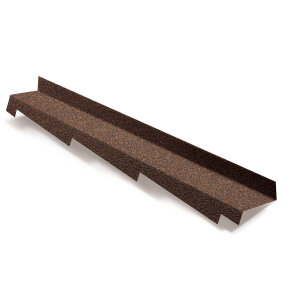 Планка примыкания левая для композитной черепицы Metrotile кофе (1,25м)