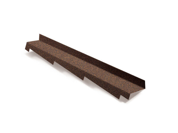 Планка примыкания левая для композитной черепицы Metrotile кофе (1,25м)