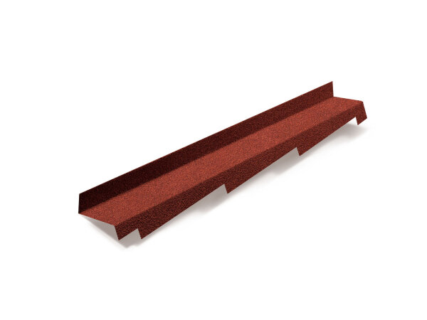 Планка примыкания правая для композитной черепицы Metrotile красный (1,25м)