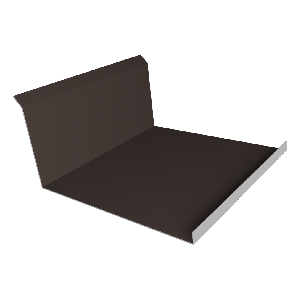 Планка примыкания нижняя 20х122х260х15 0,5 PurPro Matt 275 RR 32 темно-коричневый (2м)