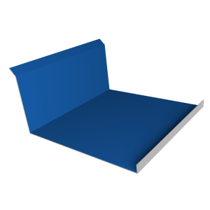 Планка примыкания нижняя 20х122х260х15 0,5 Satin с пленкой RAL 5005 сигнальный синий (2м)