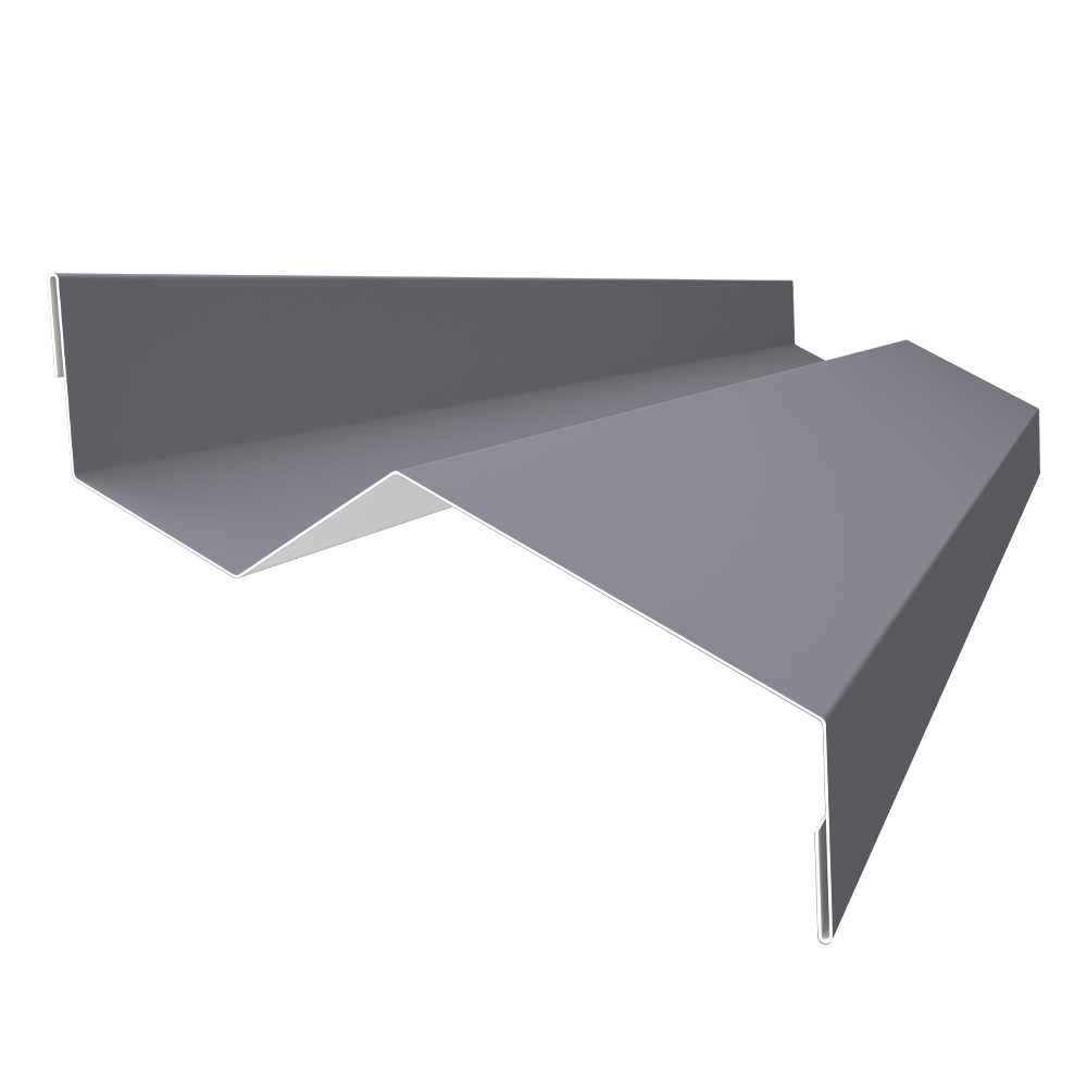 Планка примыкания внакладку 25х17х35х17 0,4 PE с пленкой RAL 7004 сигнальный серый (2м)