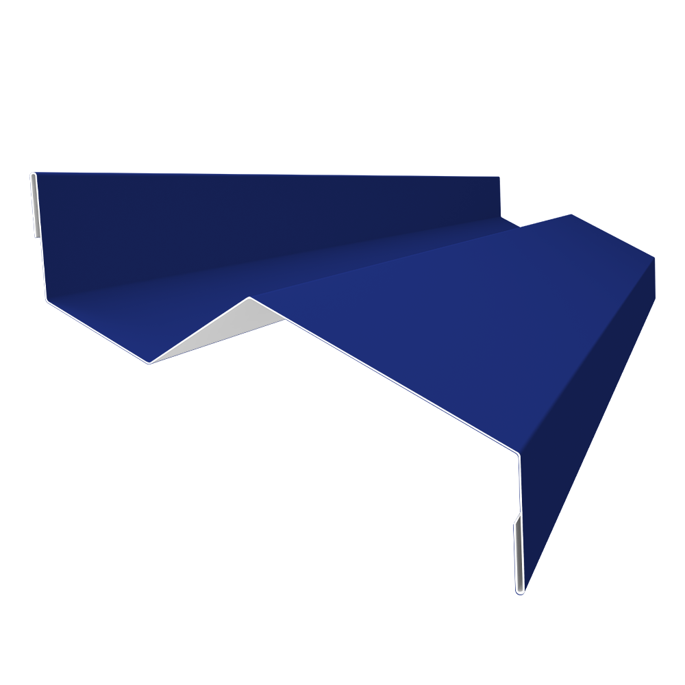 Планка примыкания внакладку 25х17х35х17 0,45 PE с пленкой RAL 5002 ультрамариново-синий (3м)