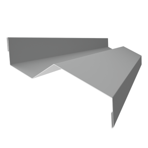 Планка примыкания внакладку 25х17х35х17 0,45 PE с пленкой RAL 9006 бело-алюминиевый (3м)