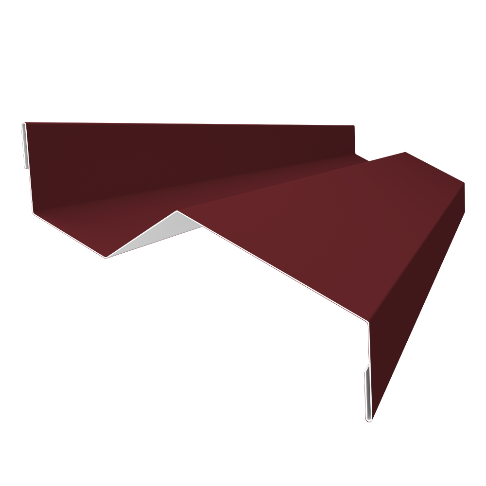 Планка примыкания внакладку 25х17х35х17 0,7 PE с пленкой RAL 3005 красное вино (3м)