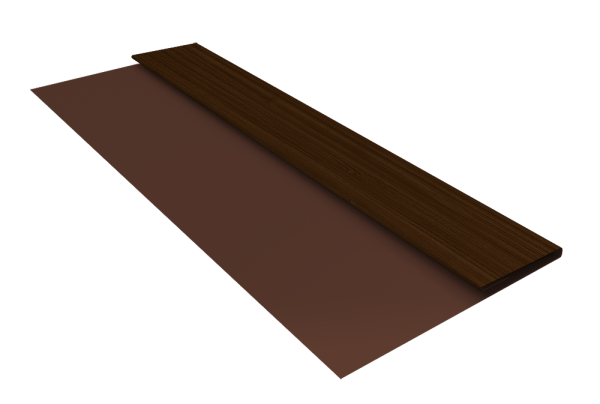 Планка стартовая Блок-Хаус new Grand Line 0,45 Print Elite Choco Wood TwinColor (3м)