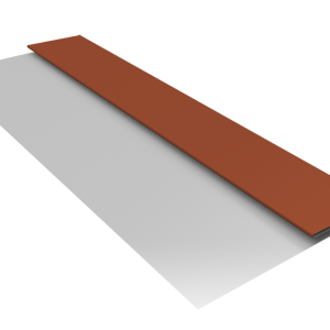 Планка стартовая Блок-Хаус new Grand Line 0,5 Satin Matt RAL 8004 терракота (2м)
