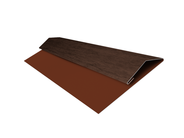 Планка стартово-финишная Экобрус Grand Line 0,45 Print Premium Antique Wood TwinColor (2м)