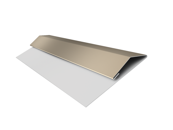 Планка стартово-финишная Экобрус Grand Line 0,5 Satin с пленкой RAL 1015 светлая слоновая кость (3м)
